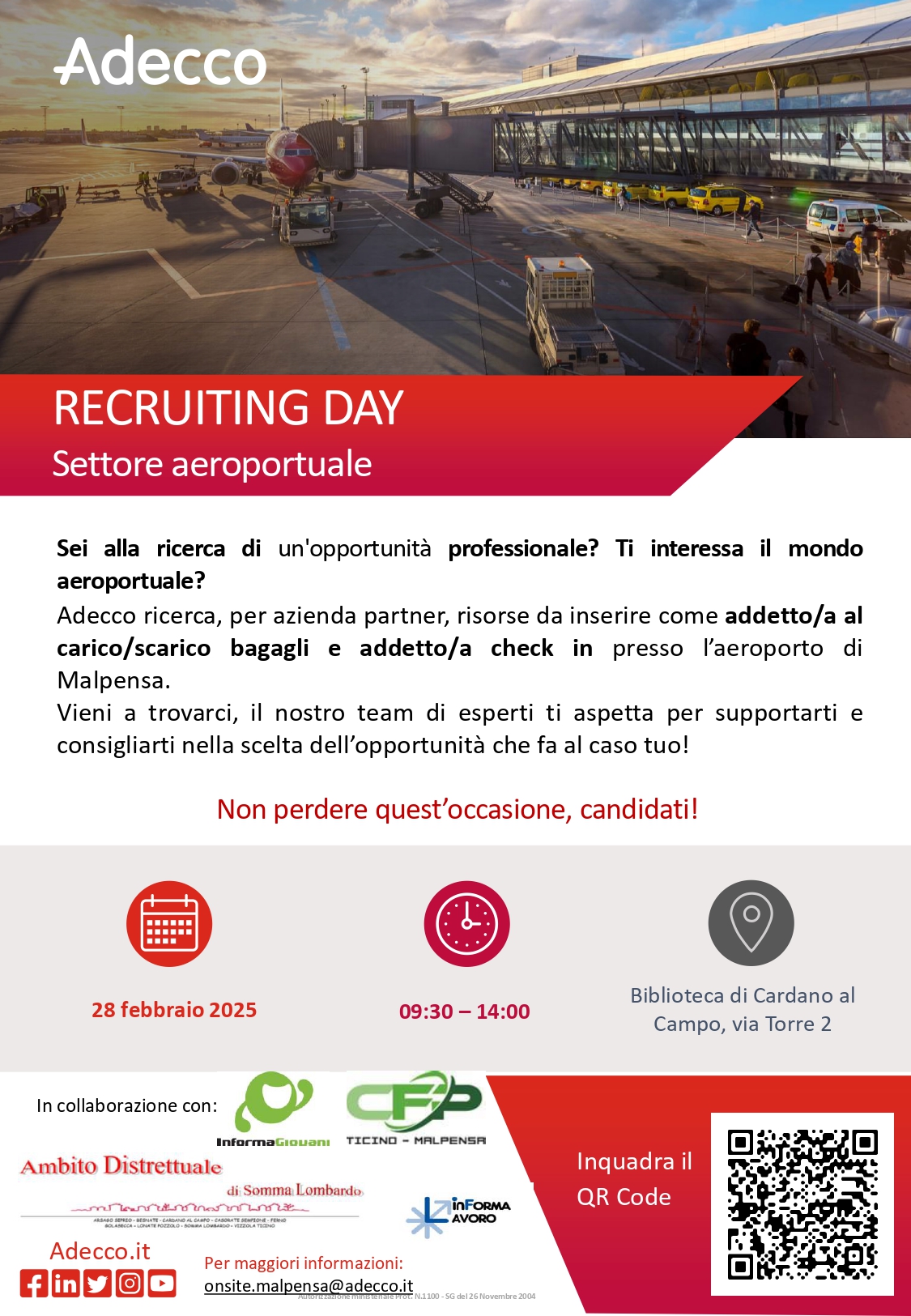 RECRUITING DAY – Settore aeroportuale