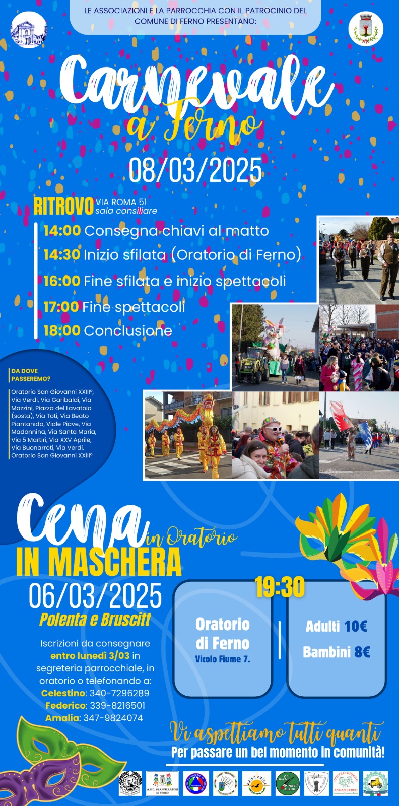 SFILATA DI CARNEVALE e CENA IN MASCHERA